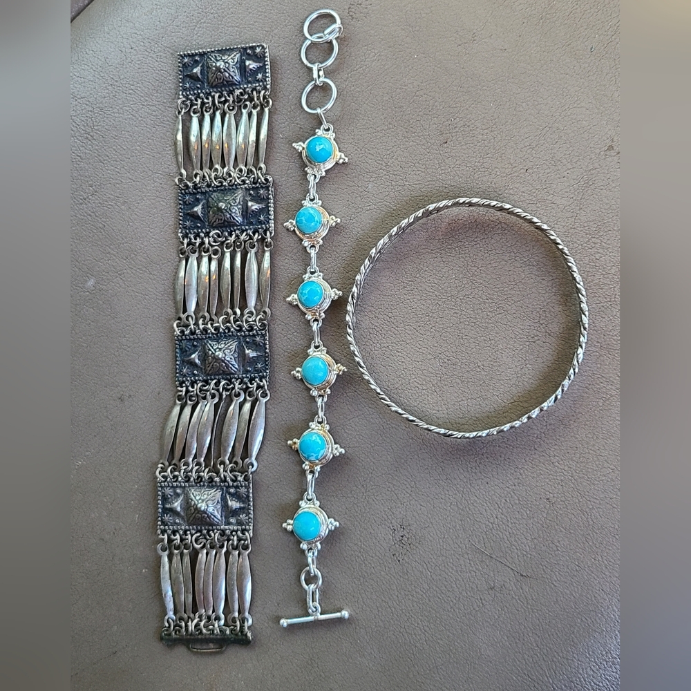 ❤️ SOLD!!! Sterling 925 Bracelet Lot- Please Read! - Picture 3 of 8